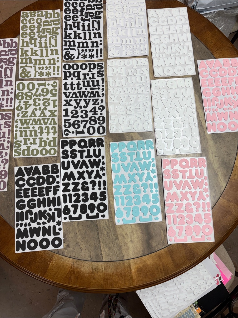 Scrapbooking foam letters and numbers lot 49